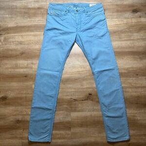Diesel Shioner Jeans Men 32x34 Teal Blue Slim Skinny Stretch Denim Casual 003A7